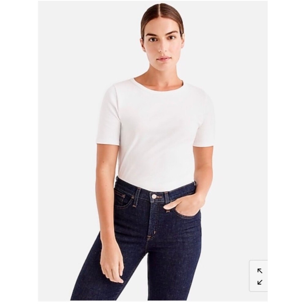 J. Crew The Perfect Fit short sleeve T-shirt white NWT Size small